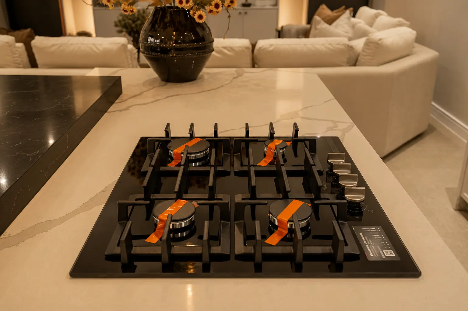 Fitted 4 plate gas stove